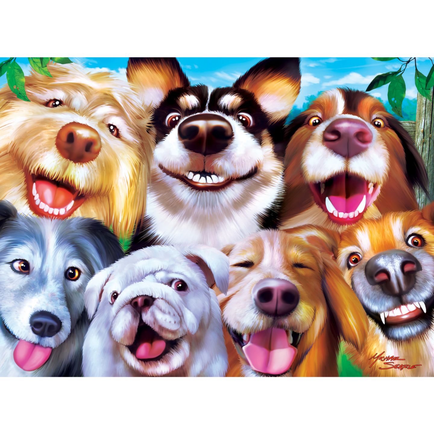 Детские пазлы MasterPieces Puzzles Selfies 4-Pack, 100-Piece Puzzles, от 6 лет, цвет: Разноцветный — фото 3