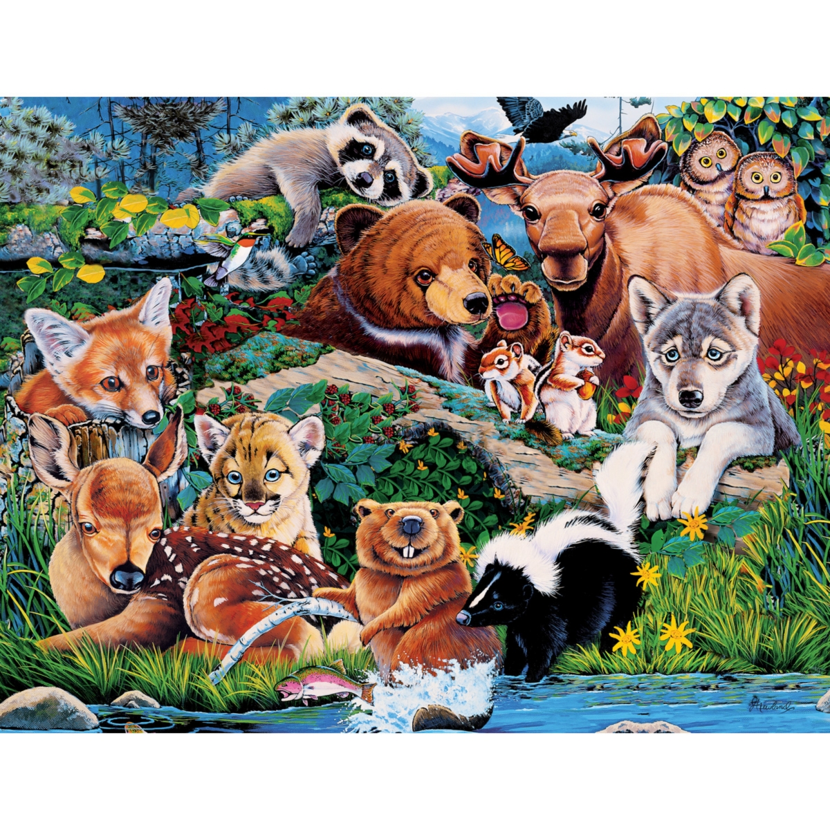 Masterpieces World of Animals - Forest Friends 100 Piece Jigsaw Puzzle