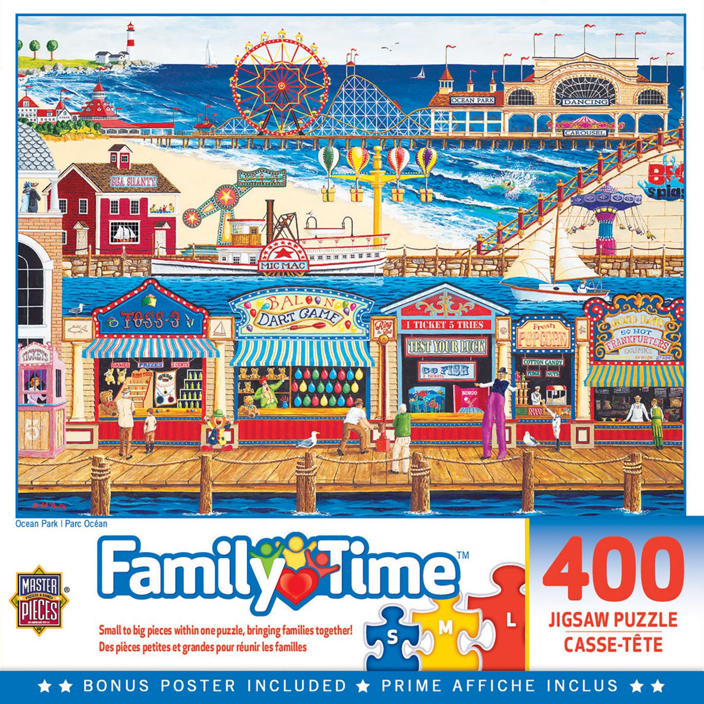 Детский пазл MasterPieces Puzzles MasterPieces Family Time - Ocean Park 400 Piece Jigsaw Puzzle, цвет: Разноцветный — фото 1