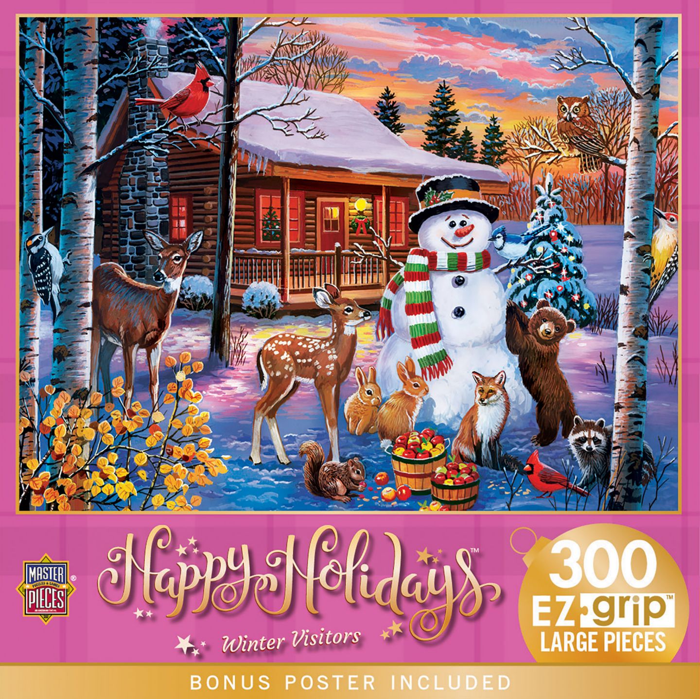 Детский пазл MasterPieces Puzzles Winter Visitors EZ-Grip 300 Piece Puzzle, Ages 14+, цвет: Разноцветный — фото 1