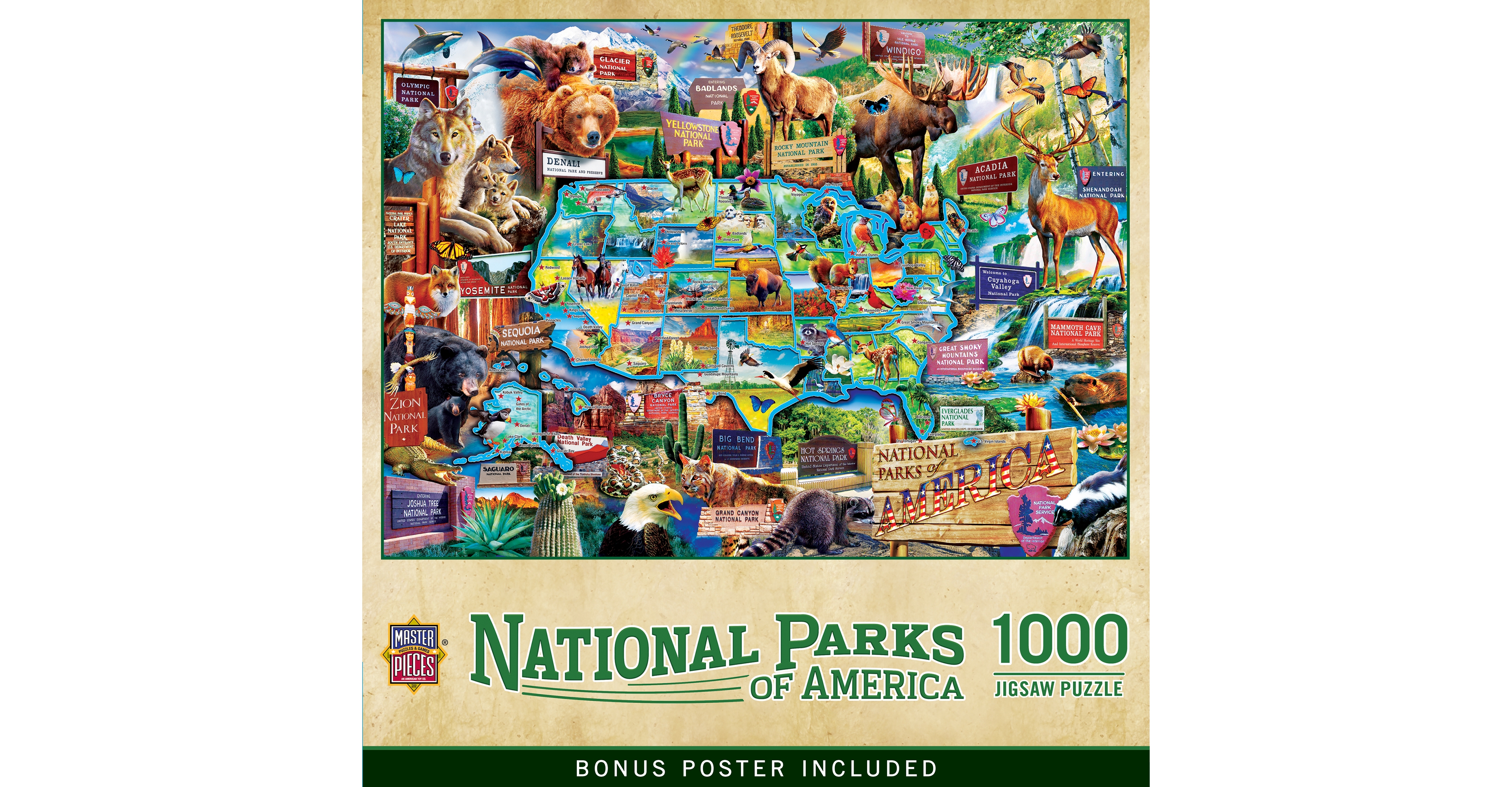 MasterPieces National Parks of America 1000 Piece Jigsaw Puzzle