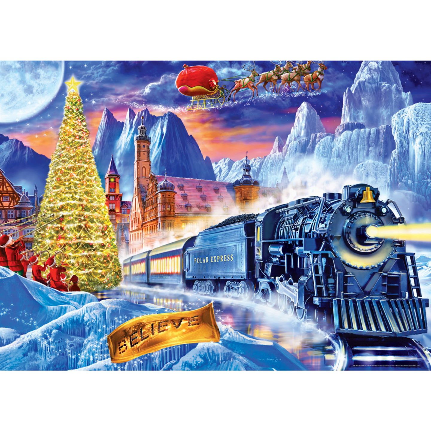Детский пазл MasterPieces Puzzles The Polar Express 1000 Piece Puzzle, от 14 лет, цвет: Разноцветный — фото 2