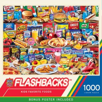 MasterPieces Puzzles Flashbacks - Kids Favorite Foods 1000 Piece Adult ...