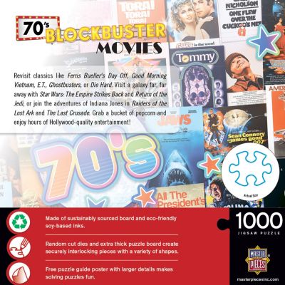 MasterPieces 70's Blockbusters 1000 Piece Jigsaw Puzzle for Adults
