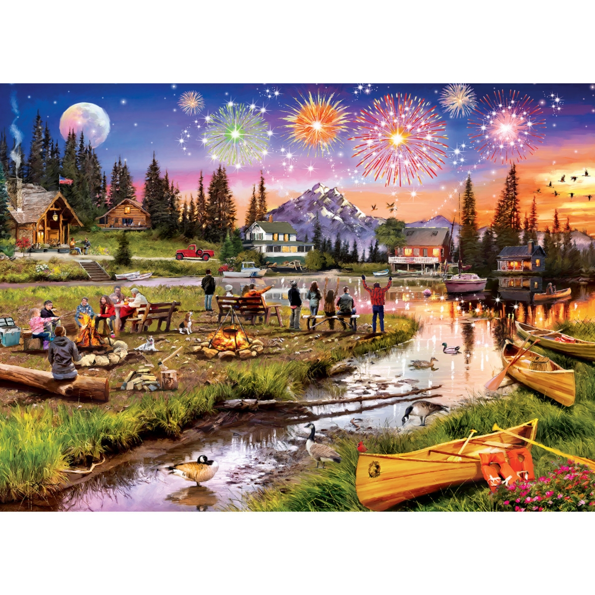 MasterPieces Art Gallery - Fireworks on the Mountain 1000 Piece Puzzle