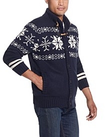 Men's Sherpa Lined Toggle Sweater Jacket