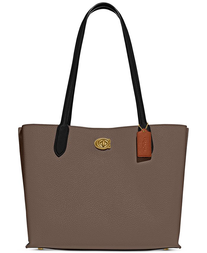 Coach LaRge Tote Bag Coated Canvas With Leather Accents Signature Print  ($200)