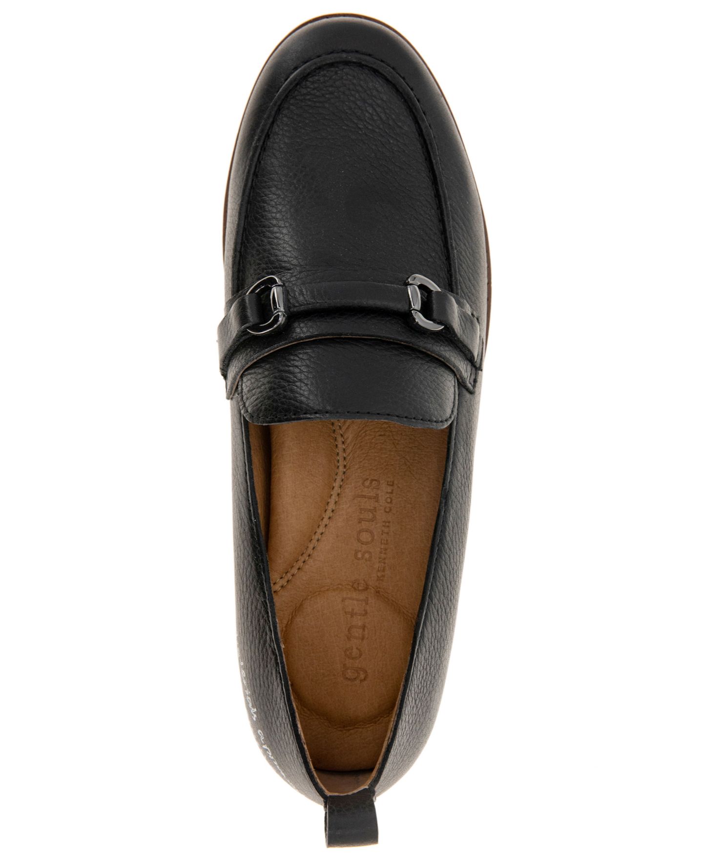 Женские туфли Gentle Souls Eugene Lug Bit Buckle Loafer Flats, цвет: Чёрный — фото 4