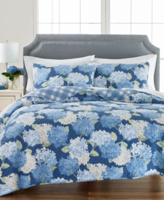 Martha Stewart Collection - Hydrangea Bouquet Quilt, Twin, Created for Macy's