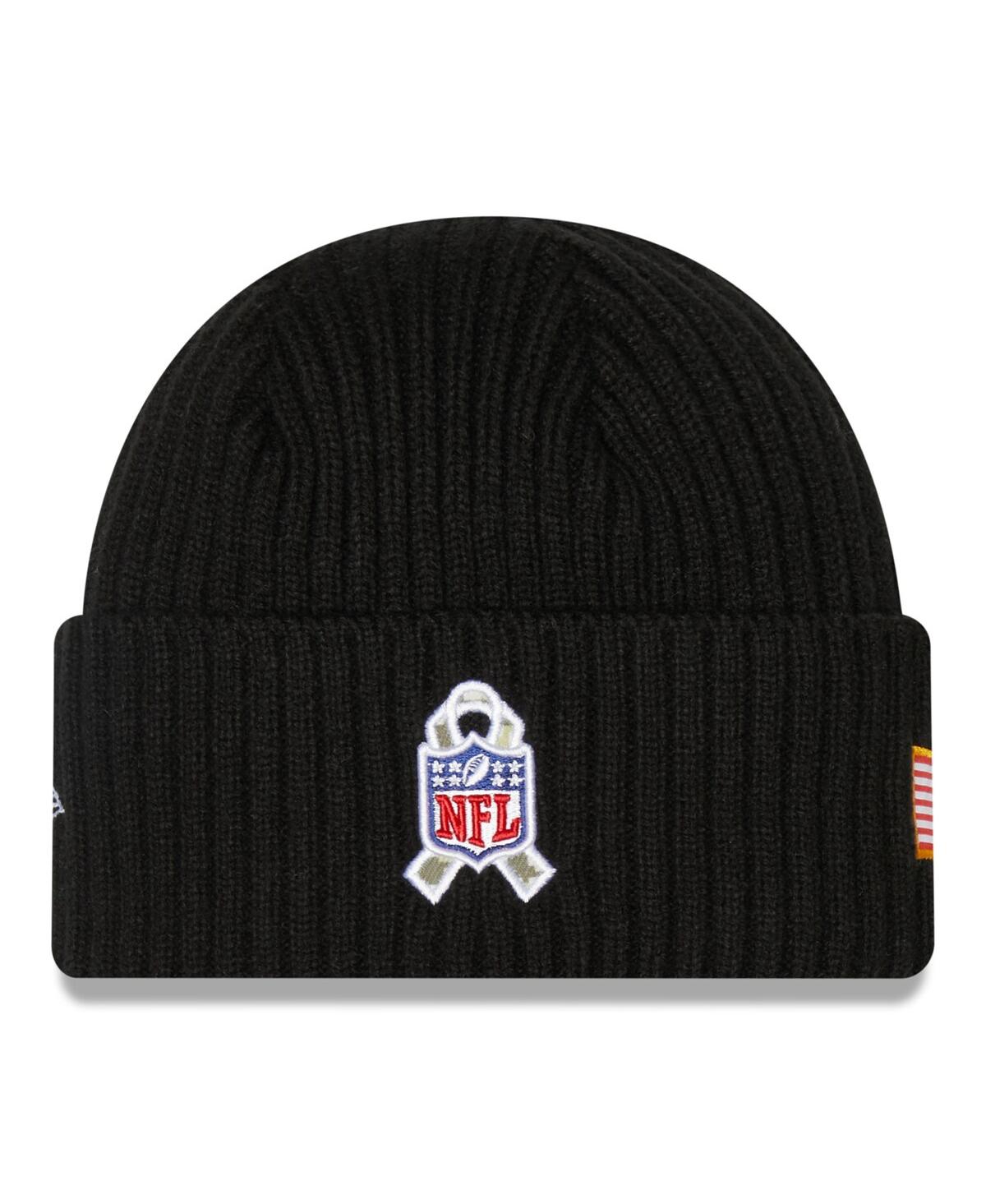 Shop New Era Big Boys  Black Green Bay Packers 2022 Salute To Service Knit Hat