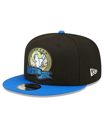 New Era Black/Blue Los Angeles Rams 2022 Salute to Service 9FIFTY Snapback Hat