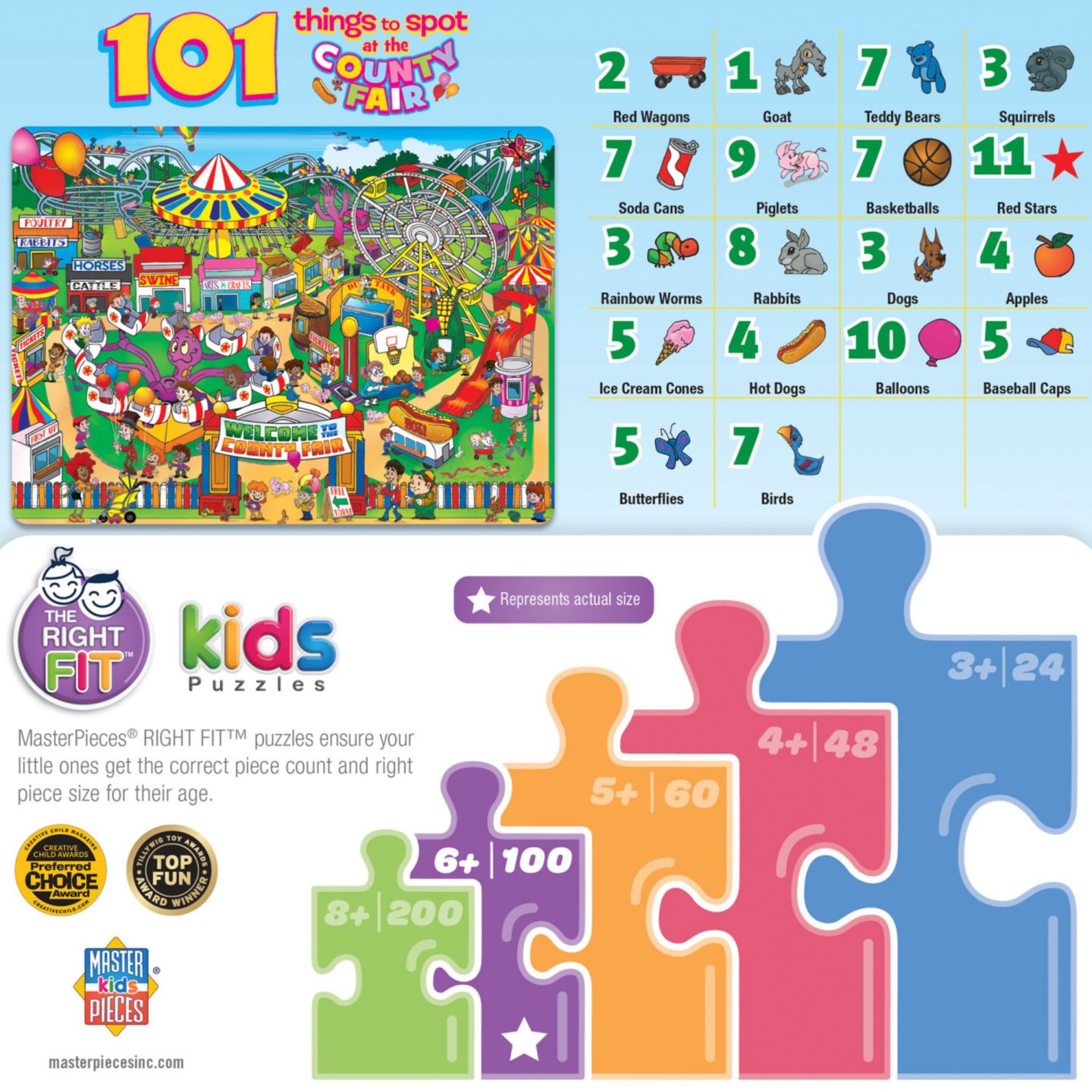 Пазл MasterPieces Puzzles «101 предмет на сельской ярмарке», 101 деталь, от 6 лет, цвет: Разноцветный — фото 3