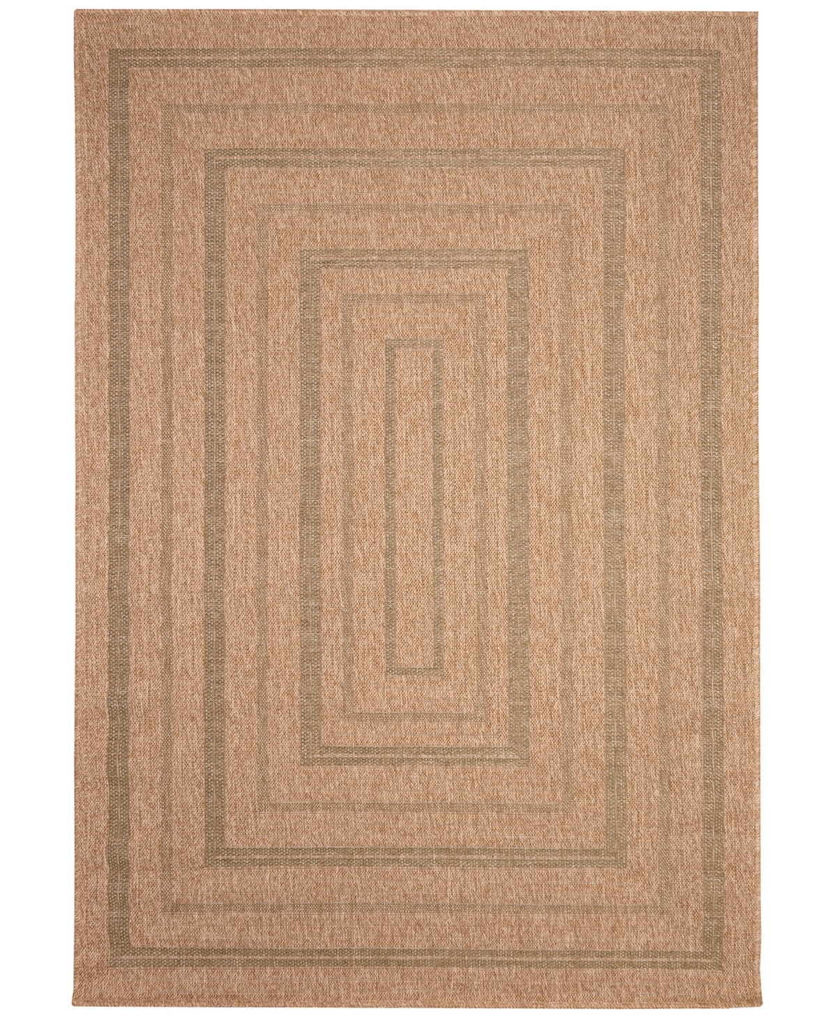 Liora Manne' Sahara Multi Border 7'10in x 9'10in Outdoor Area Rug - Green