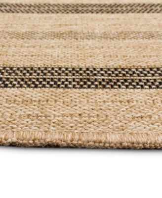 Sahara Multi Border 6'6" x 9'3" Outdoor Area Rug