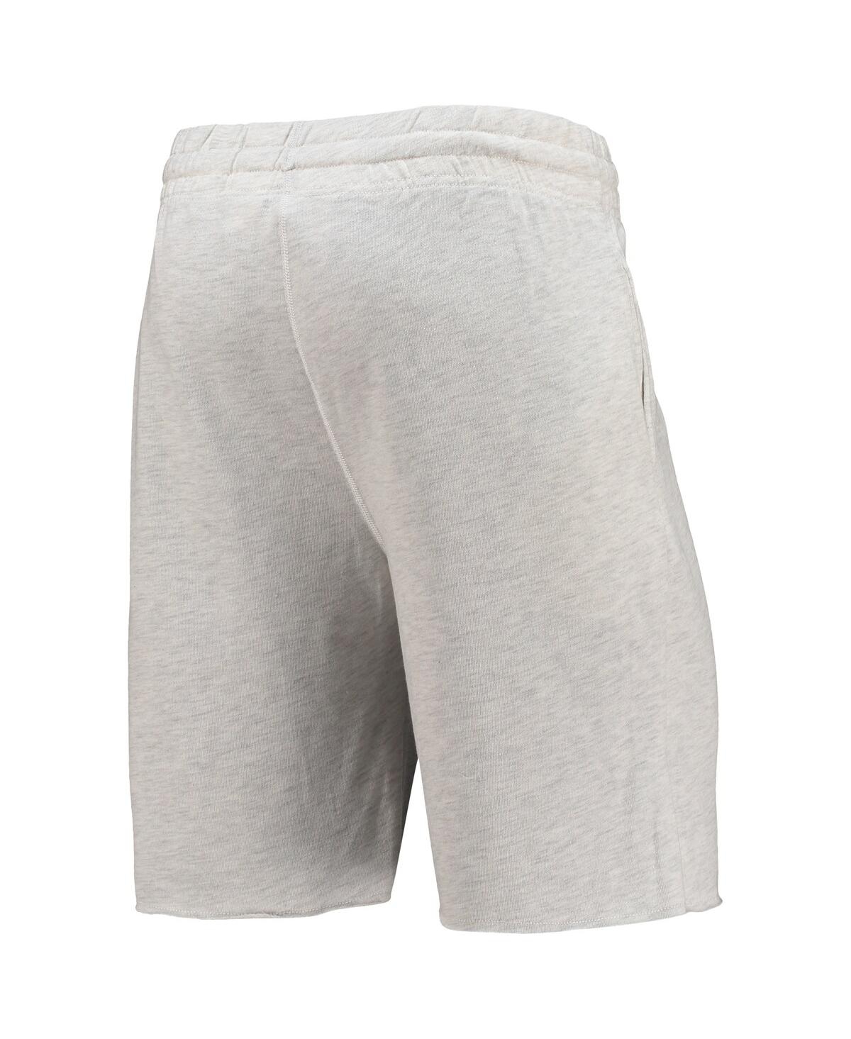 Men's Concepts SportMiami Marlins Mainstream Logo Terry Tri-Blend Shorts - Oatmeal
