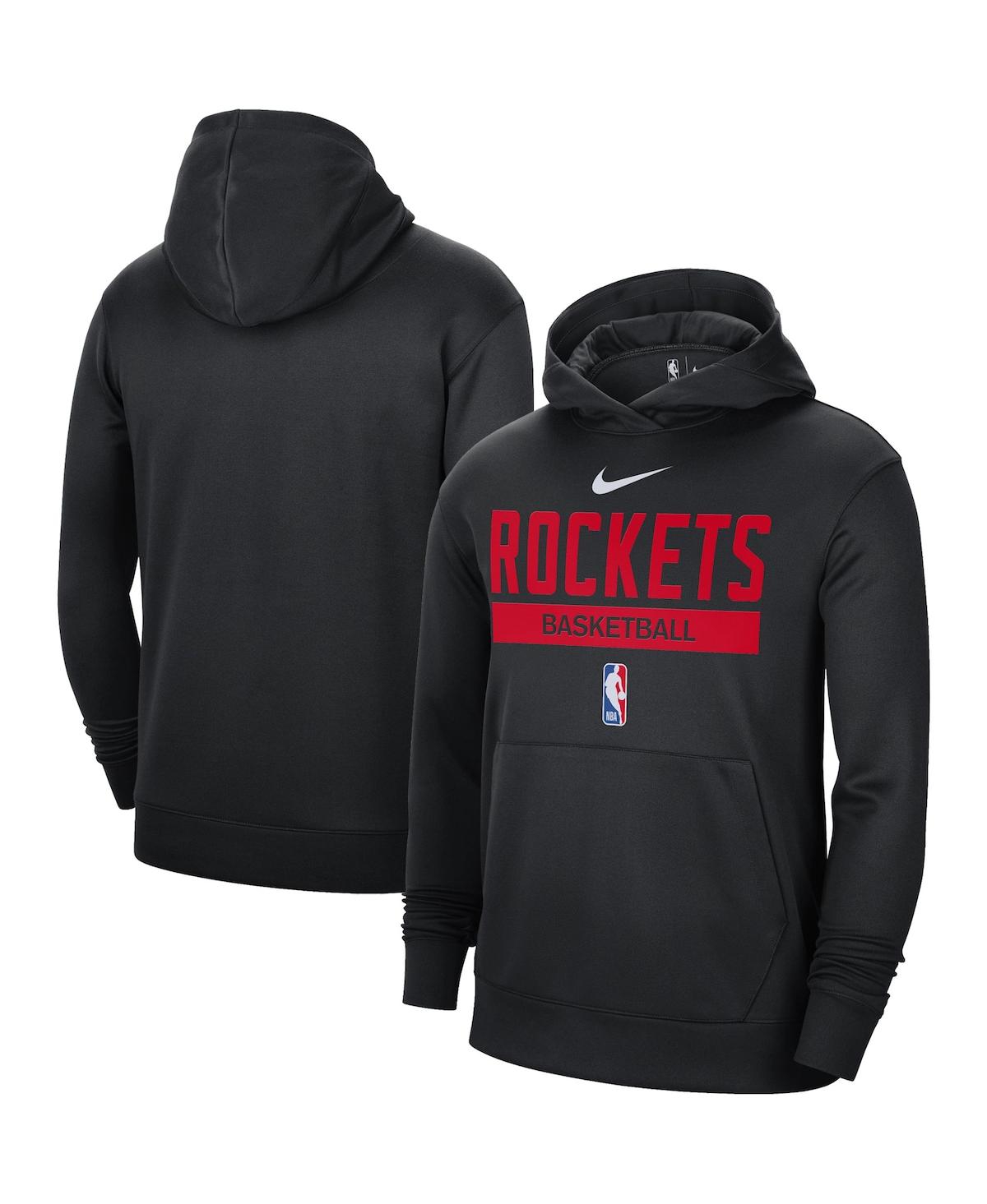 Men's Nike Black Houston Rockets 2022/23 Spotlight On-Court Practice Performance Pullover Hoodie