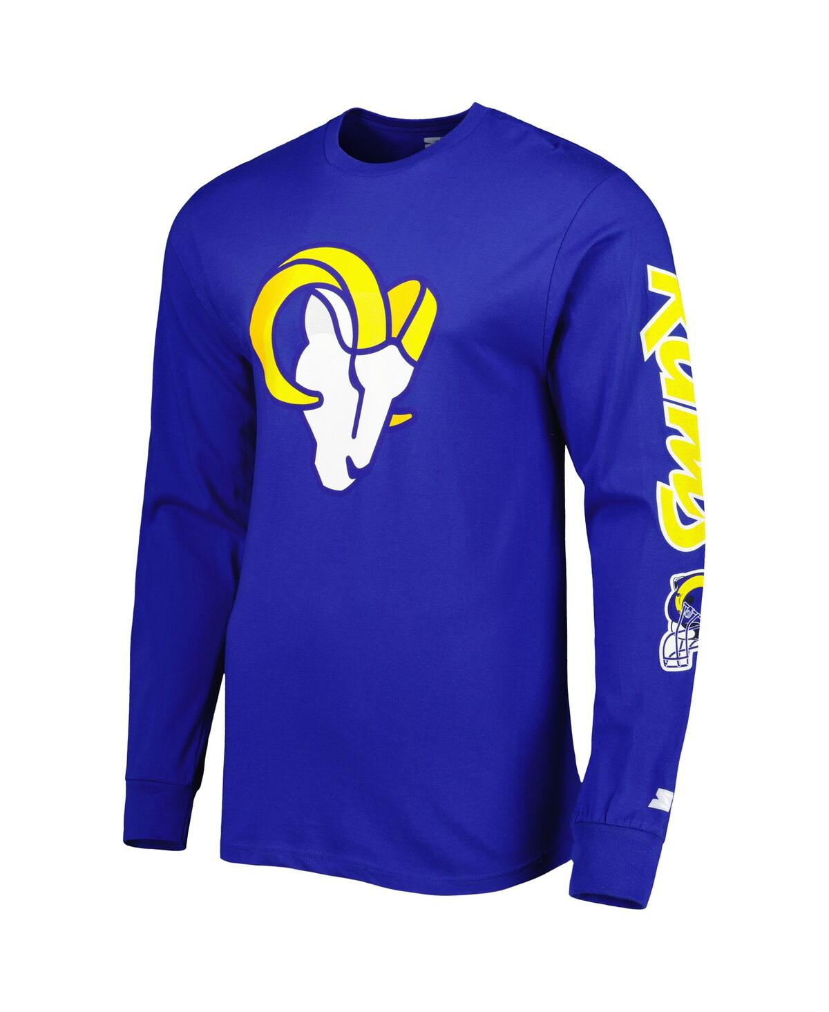 Shop Starter Men's  Royal Los Angeles Rams Halftime Long Sleeve T-shirt