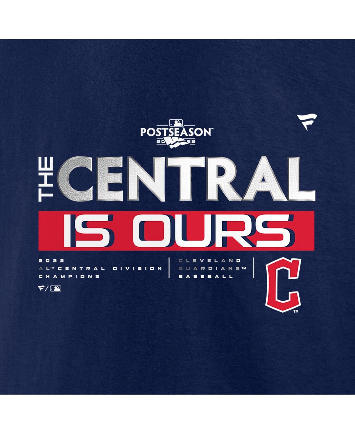 Men's FanaticsCleveland Guardians 2022 Al Central Division Champions Locker Room T-shirt - Navy
