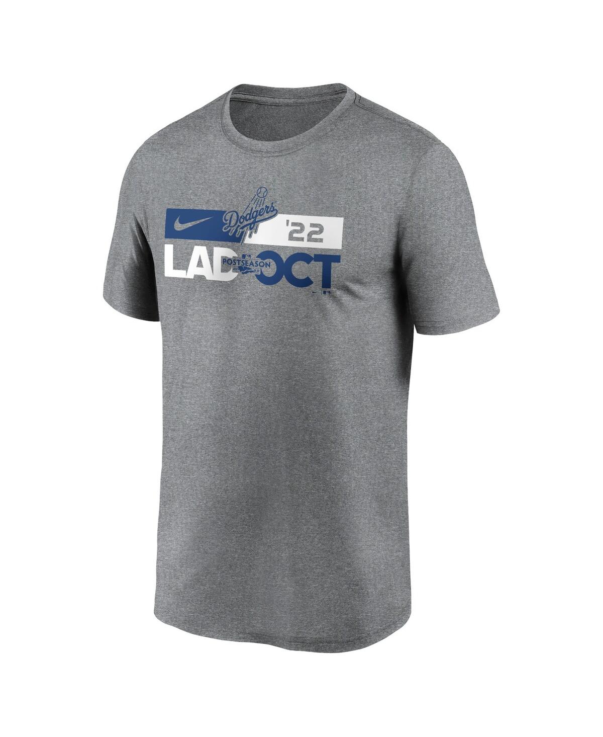 Men's NikeLos Angeles Dodgers 2022 Postseason T-shirt - Heathered Charcoal