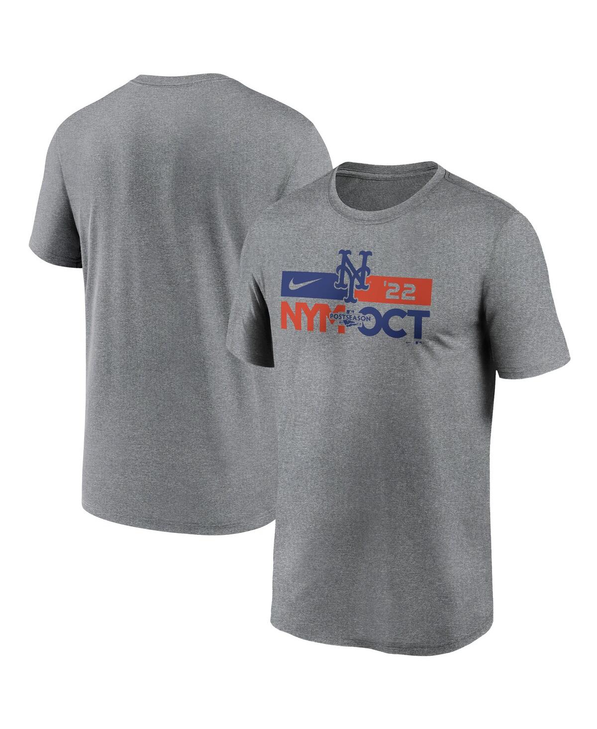 Men's Nike Heather Charcoal New York Mets 2022 Postseason T-shirt