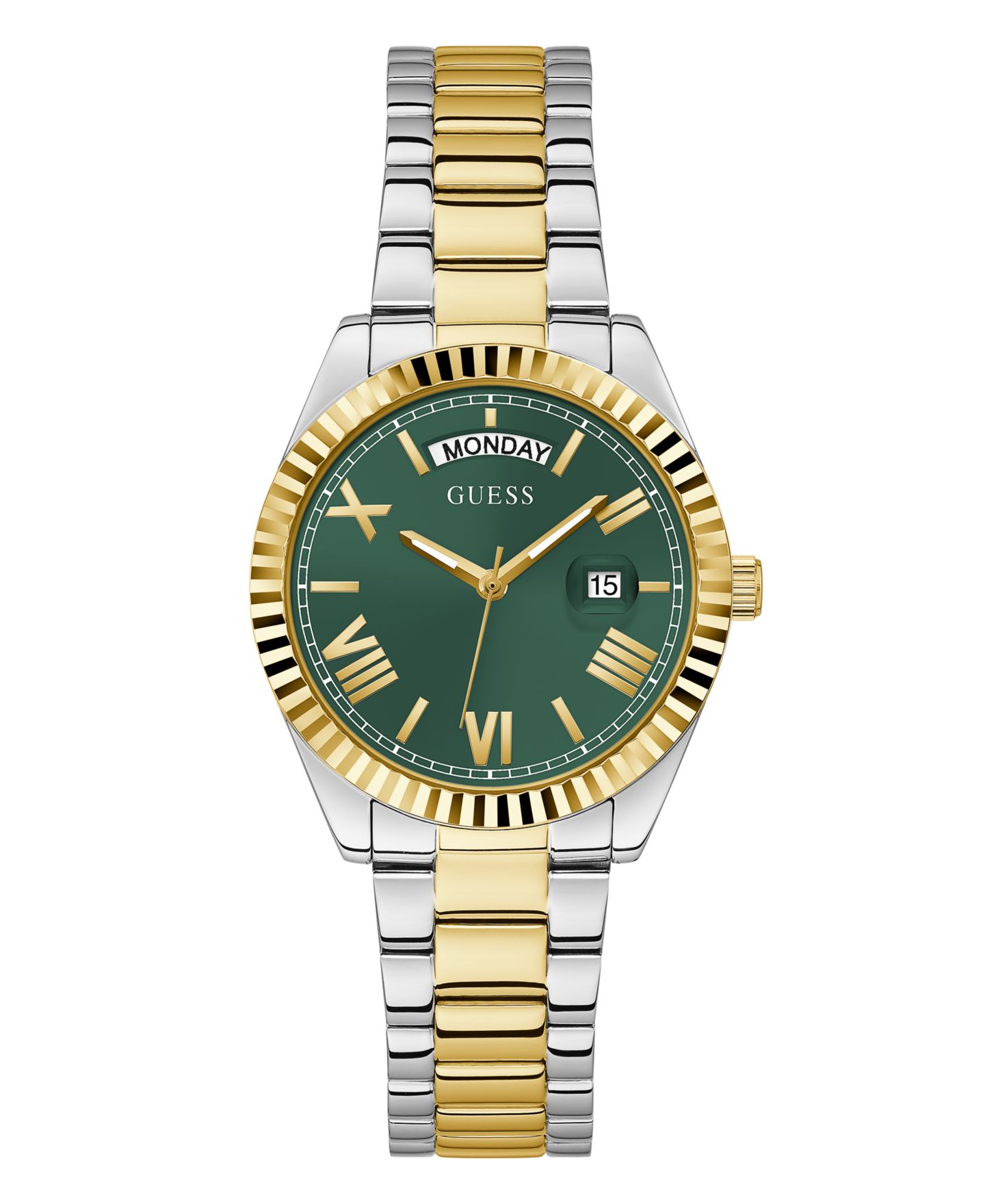 Женские часы-браслет Guess из стали двух тонов, 36 мм — фото 1
