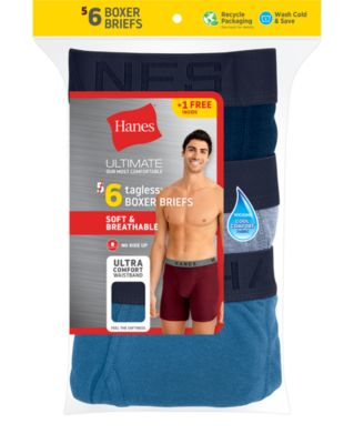 Hanes Men's 6pk. Logo Boxer Briefs 