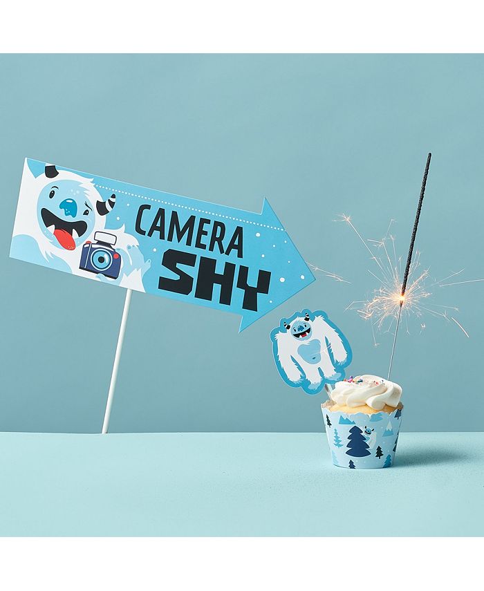 Big Dot of Happiness Yeti to Party Dessert Cupcake Toppers Clear