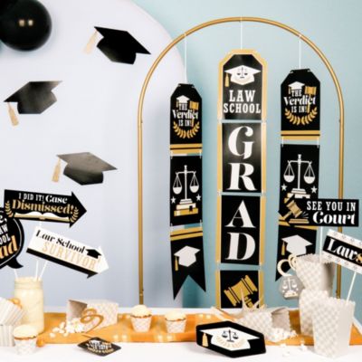 Law School Grad - Hanging Vertical Paper Door Banners Wall Kit Indoor Door Decor