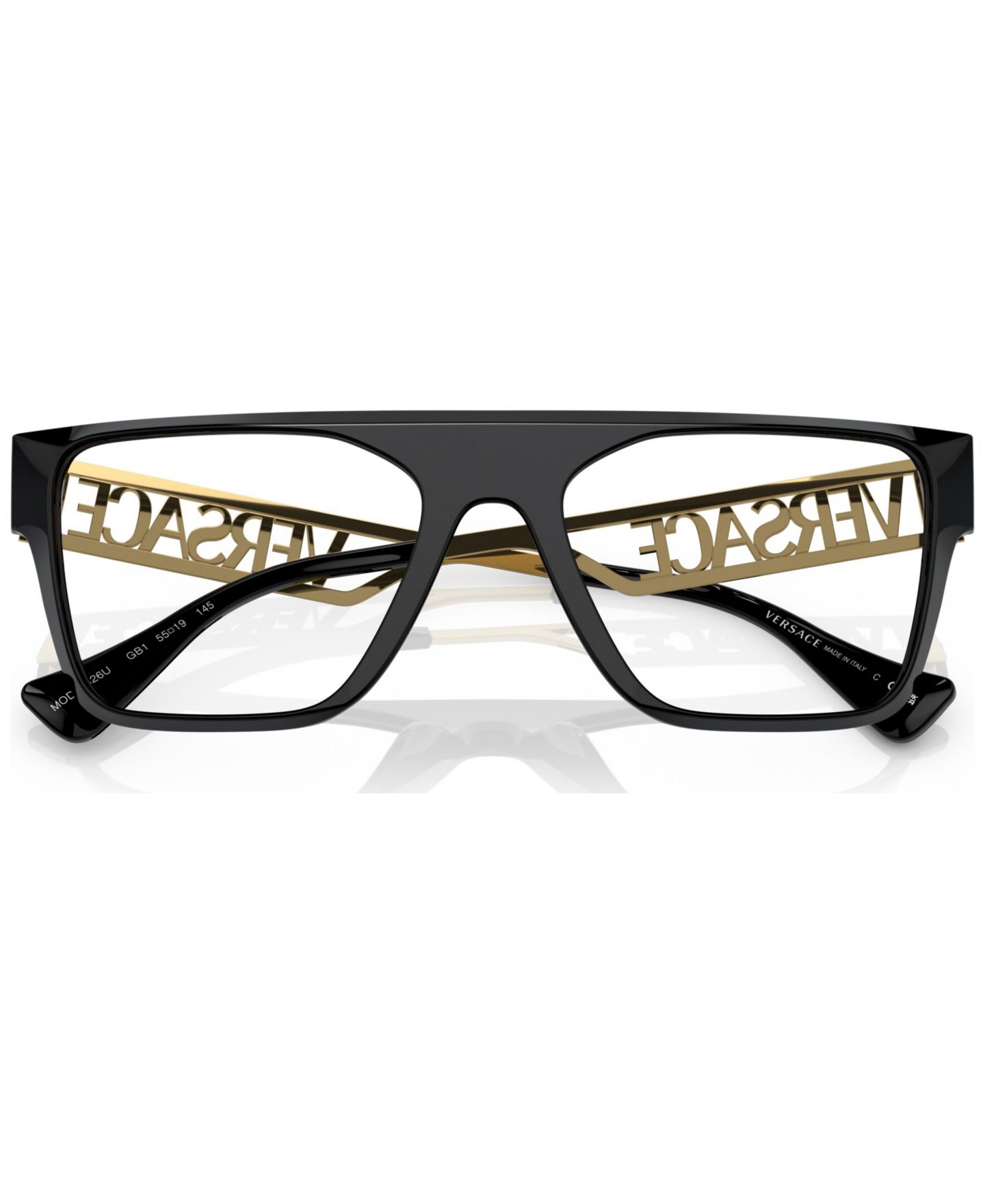Мужские очки Versace Man Rectangle Plastic VE3326U Eyeglasses, цвет: Чёрный — фото 5