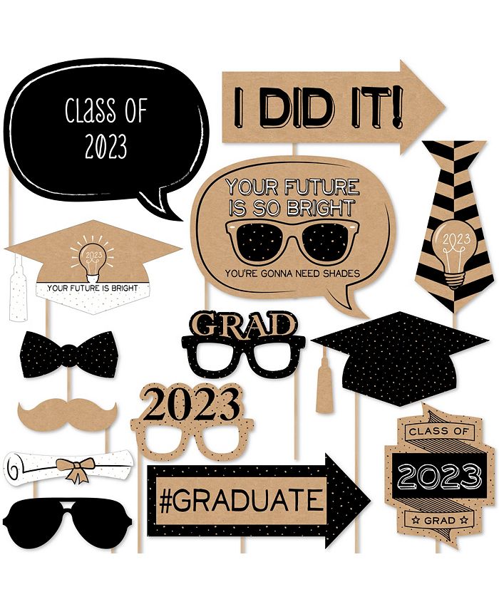 Big Dot Of Happiness Gold Graduation Class Of 2024 Decorations