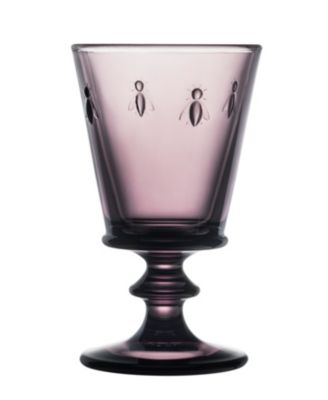 Napoleon Bee Aubergine 6-Piece Wine Glass Set, 9 oz