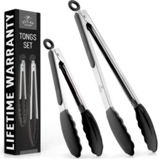Zulay Kitchen Premium Set of Stainless Steel Tongs 2-Pc. - Macy's