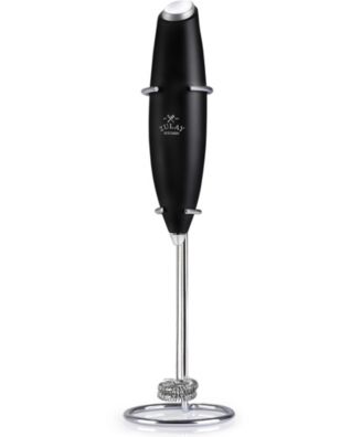 Zulay Kitchen Double Whisk Milk Frother Handheld Mixer - Black