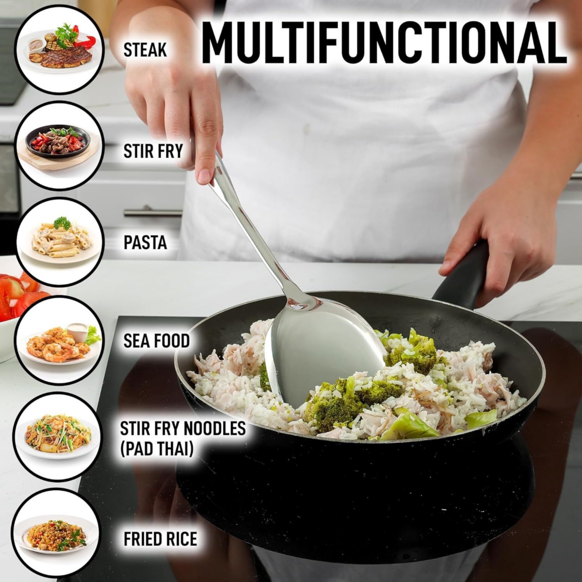 Zulay Kitchen Stainless Steel Wok Spatula