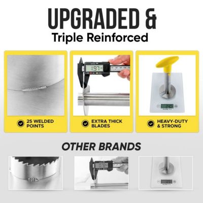 Heavy Duty 2pc Pineapple Corer & Slicer Set – Includes Eye Removal Tool with Reinforced Blade