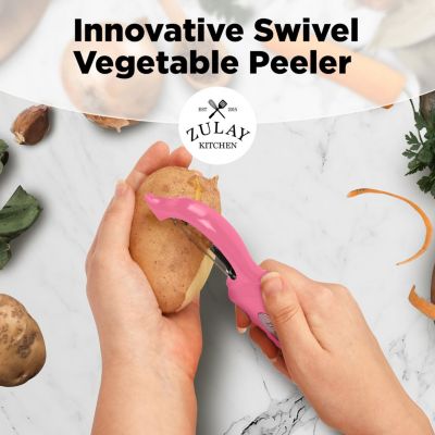 Swivel Vegetable Peeler with Razor Sharp Stainless Steel Blades and Blemish Remover
