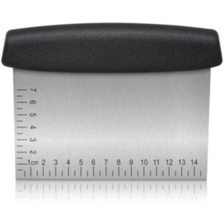 Stainless Steel Rectangular Bench Scraper Dough Cutter with Markings ...