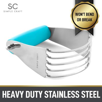 Stainless Steel Pastry Dough Cutter with Comfortable Grip Handle