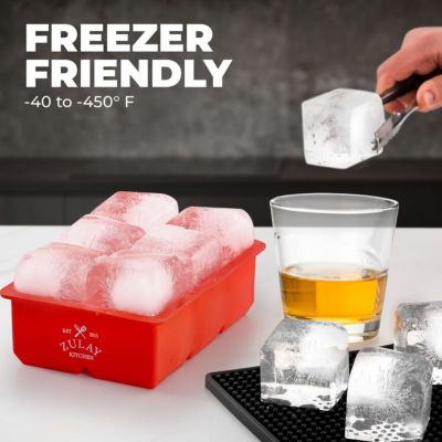 Silicone Ice Cube Tray Set of 2 with Lids