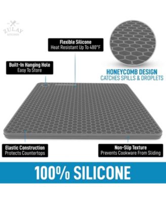 4 Pack Non-Slip Silicone Trivet Mat Set