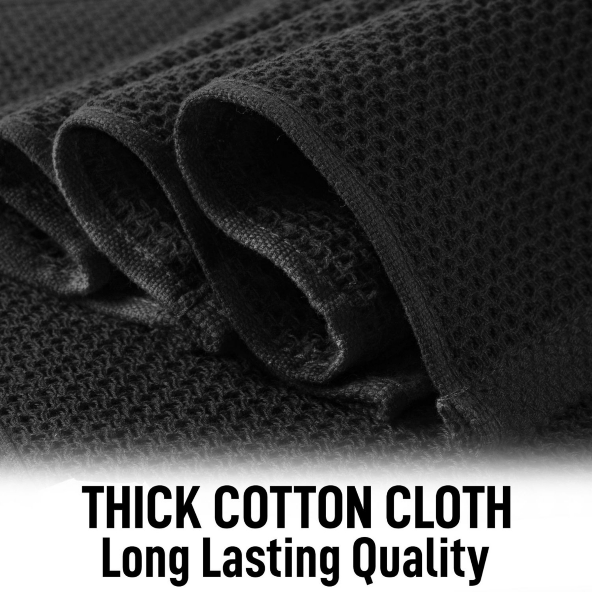 6 Pack Waffle Weave Reusable Cotton Kitchen Towels