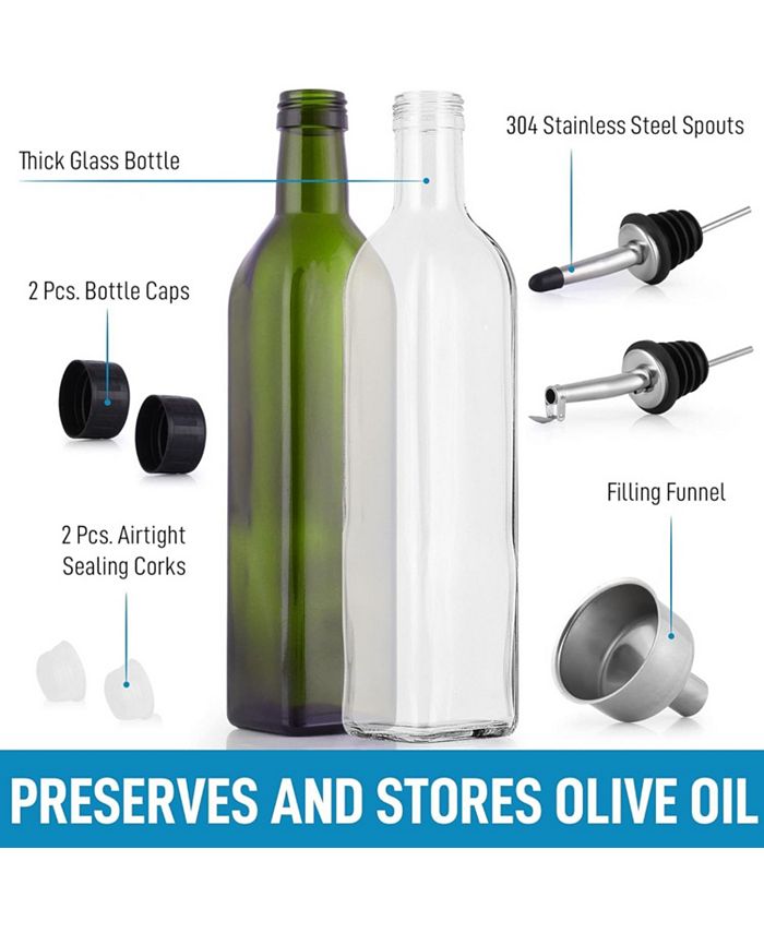 Zulay Kitchen Olive Oil Dispenser Bottle For Kitchen 2 Pc. Macy's