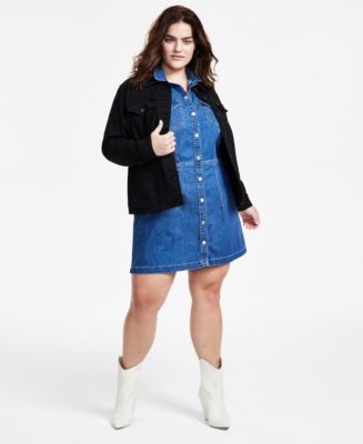 Levi's® Plus Size Ellie Button-Up Denim Dress & Original Denim Trucker ...