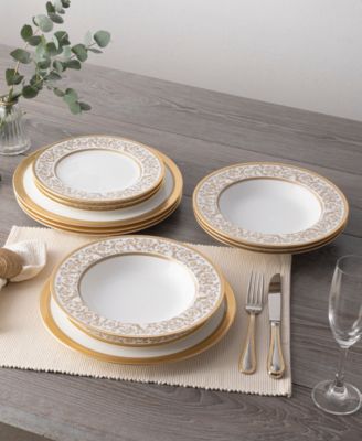 Summit Gold 12-Piece Dinnerware Set, Service For 4