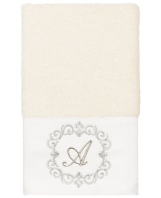 Turkish Cotton Monica Embellished Towel 3 Piece Set - Cream