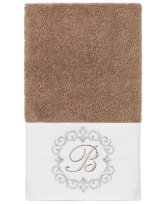 Turkish Cotton Monica Embellished Towel 3 Piece Set - Latte