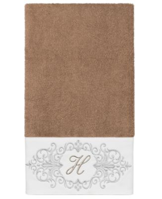 Turkish Cotton Monica Embellished Towel 3 Piece Set - Latte