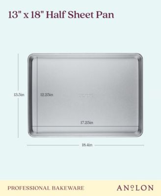 Pro-Bake Bakeware 2 Piece Aluminized Steel Half Sheet Baking Pan Set