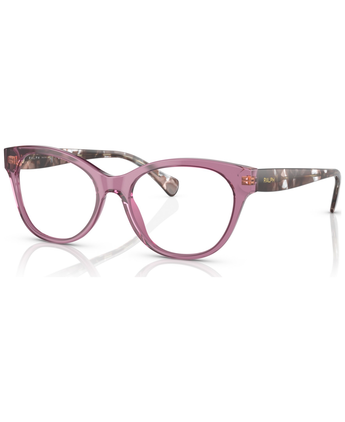 Women's Cat Eye Eyeglasses, RA714154-o - Shiny Transparent Violet