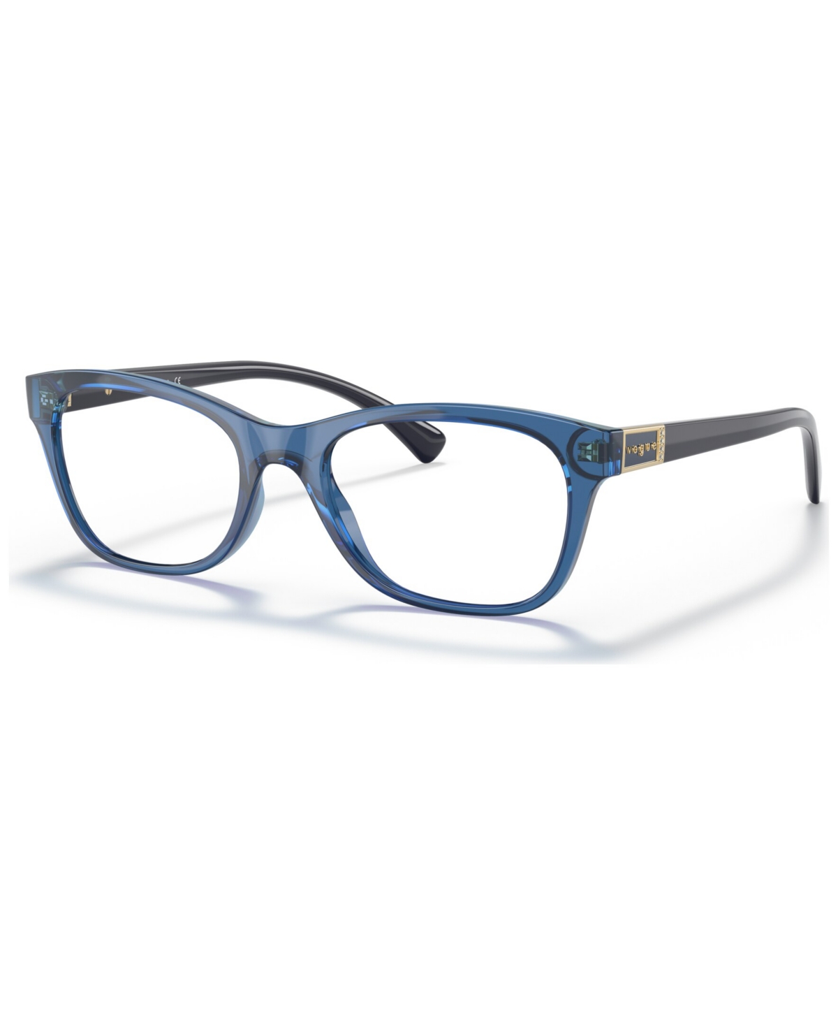 Women's Pillow Eyeglasses, VO5424B53-o - Transparent Light Blue